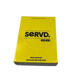 SERVD His & Hers Hilarious Real Life Scenario Card Game Couples 18+ NEW SEALED